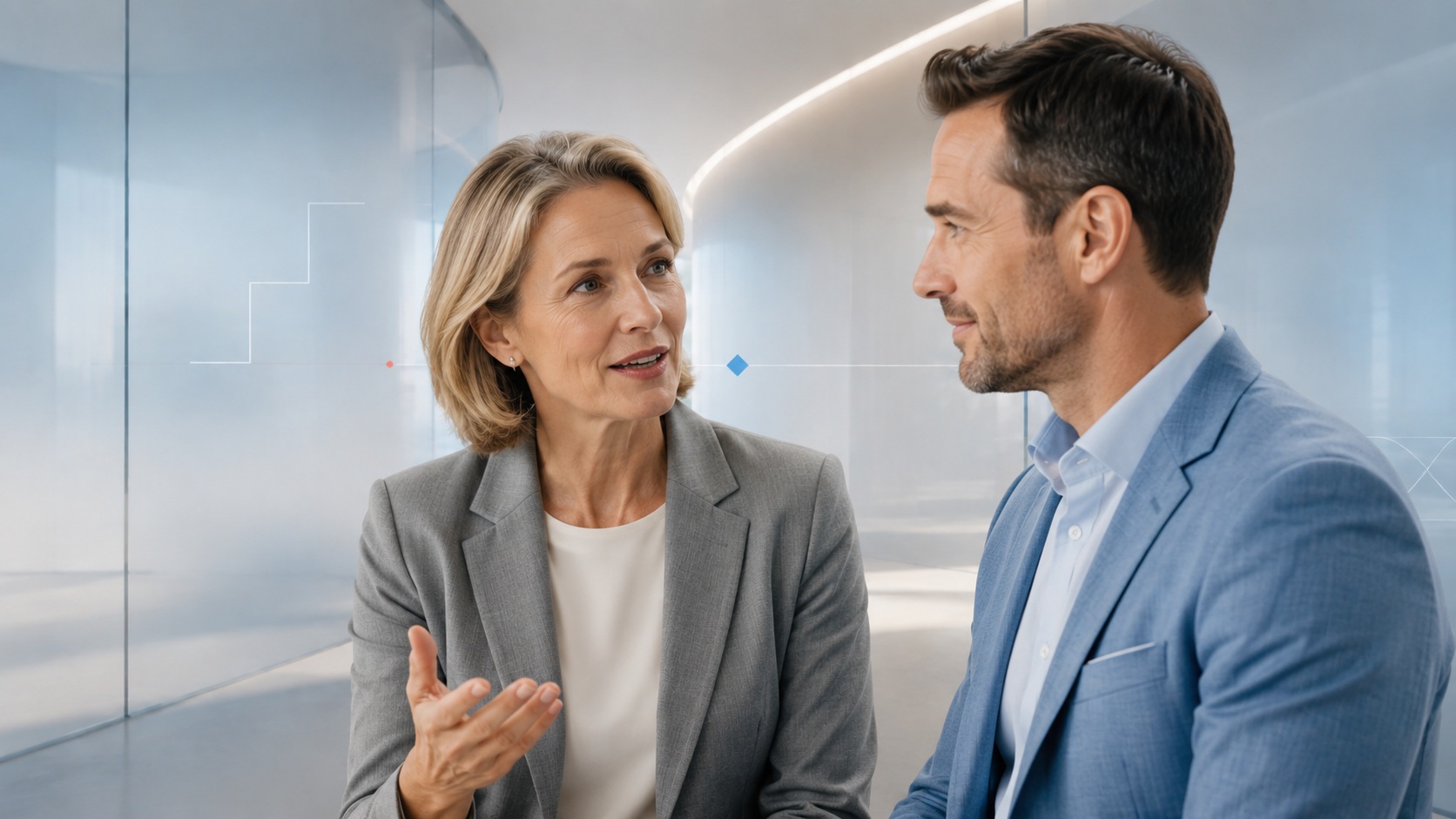 Two contract professionals collaborating